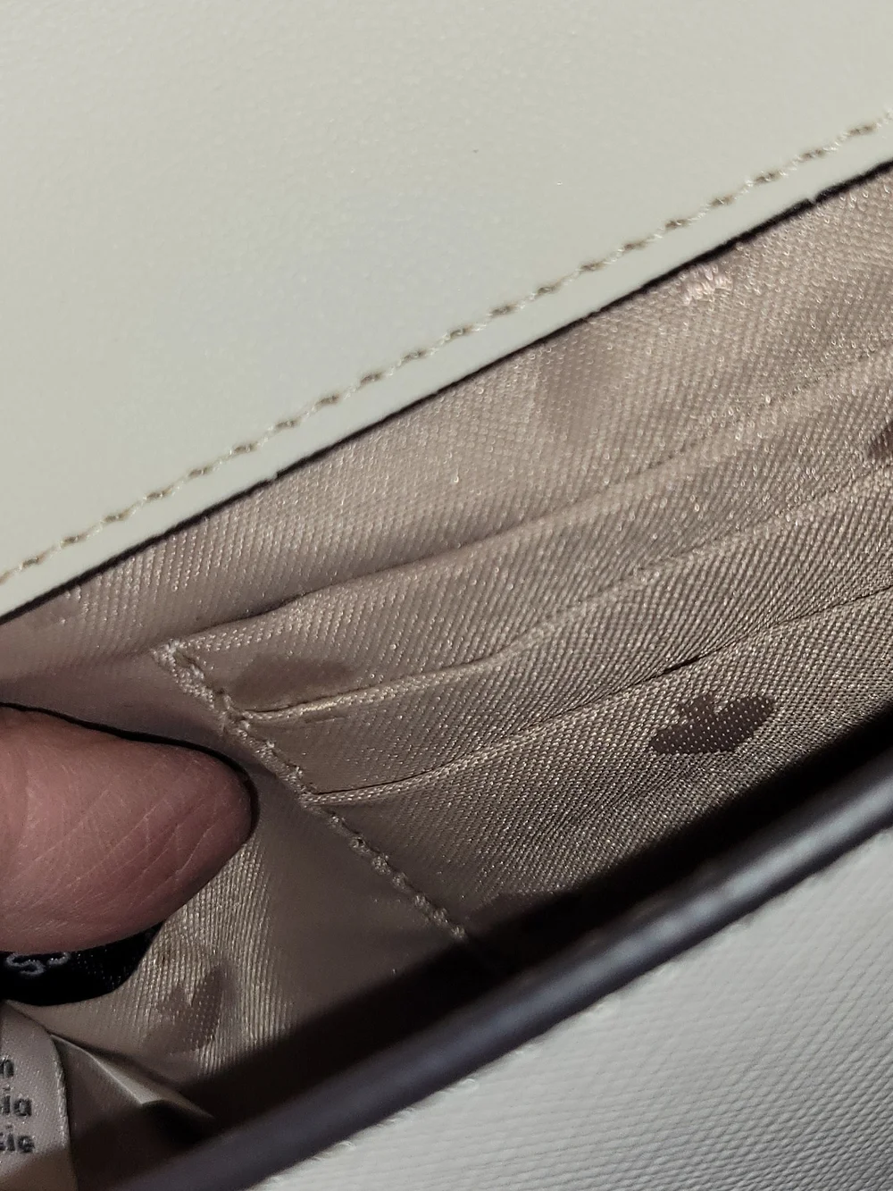 kate spade White Crossbody Wallet with Gold Logo